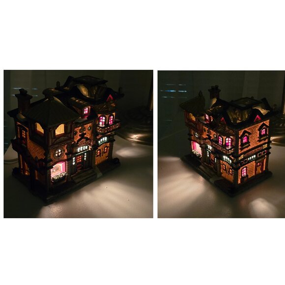 LEMAX Firehouse No. 9 2004 Lighted House w/ Box & Cord Retired 2006 Village - Picture 4 of 16